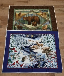 2 colchas colgantes de pared Montana Bears y vida silvestre arroyo montañas árbol 41"x33"  - Imagen 1 de 23