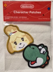 Authentic Nintendo Not For Resale Yoshi+Animal Crossing Isabelle Iron On Patches - Picture 1 of 2