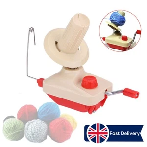Manual Knitting Roll String Yarn Fiber Wool Thread Ball Winder Holder Machine UK - Picture 1 of 9