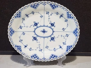Royal Copenhagen Blue Fluted Full Lace 11" 1st Quality Oval Serving Platter 1058 - Picture 1 of 7