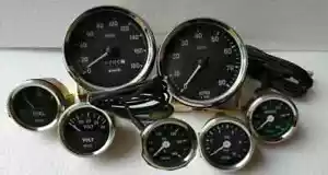 Smiths Kit 52mm Oil Temp Oil Bar Fuel Volt Gauge Kph 100 mm Speedo Tacho Replica - Picture 1 of 4