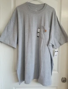 Camiseta de hombre Carhartt manga corta bolsillo gris pesado IRR XXL 2XL - NUEVA CON ETIQUETAS - Imagen 1 de 5