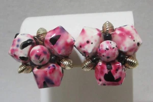 Pendientes De Colección Rosa Salpicaduras Forma Irregular Cuentas Tono Dorado Racimo HONG KONG - Imagen 1 de 11