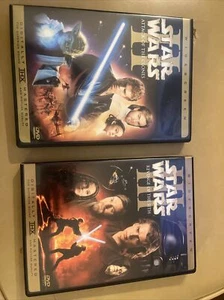 Star Wars Attack Of The Clones And Revenge Of The Sith DVD Lot Widescreen - Picture 1 of 5