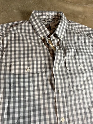 Duluth Trading CO Soft Skills Shirt Mens XL Untucked Standard Fit Gray Check NEW - Image 1 of 4