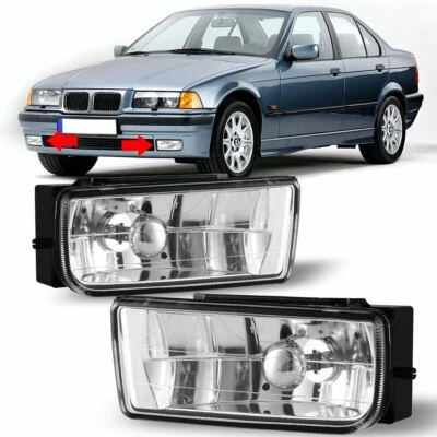 For BMW E36 1992-1998 M3 318 320 323 325 328is Bumper Fog Lights Clear w/Switch - Image 1 of 4
