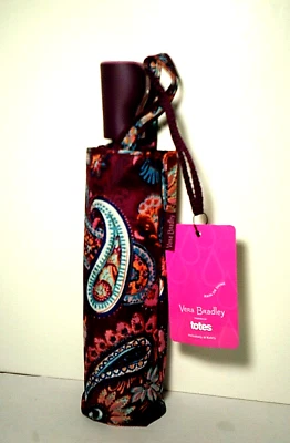 Vera Bradley Paraguas Automático Paisley Jamboree Tamaño Completo Nuevo Con Etiquetas Pulsador 42" Foto 1 de 4