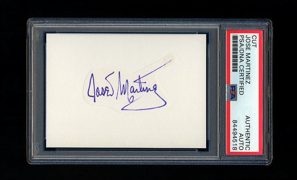 JOSE MARTINEZ SIGNED MINT CUT PSA/DNA AUTOGRAPHED ATLANTA BRAVES ROYALS 1985 WSC - Image 1 of 1