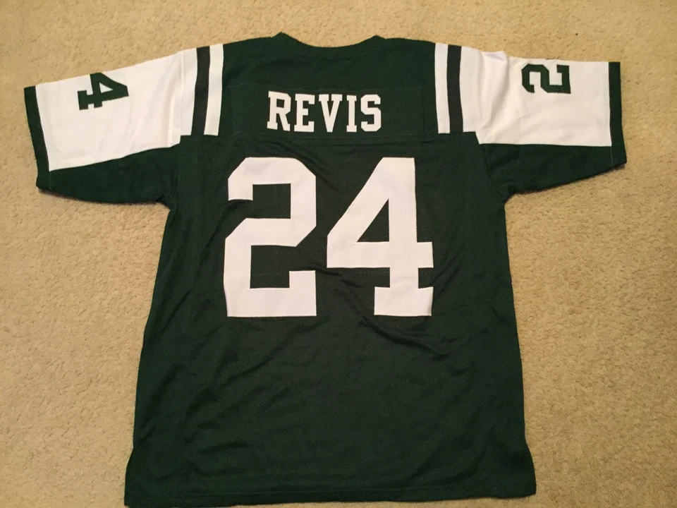 未签名定制缝制 Darrelle Revis 绿色球衣 - 特大号 — 第 1/2 张图片