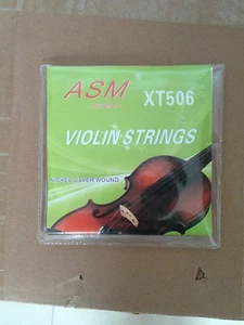 CUERDAS DE VIOLÍN 4/4, HERIDA DE PLATA NÍQUEL, MARCA ASM, BIEN EMBALADAS, VENDEDOR DEL REINO UNIDO, - Imagen 1 de 3