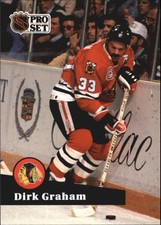 1991-92 (BLACKHAWKS) Pro Set French #51 Dirk Graham
