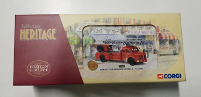 Corgi #73502 Berliet GLR Fire Ladder Truck 7 1/4" 1:50 Long 2000 Mint With Box - Immagine 1 di 3