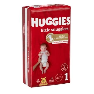 Huggies Little Snugglers Diapers, Size 1, Jumbo Pack Pack(age) of 32 - Picture 1 of 1