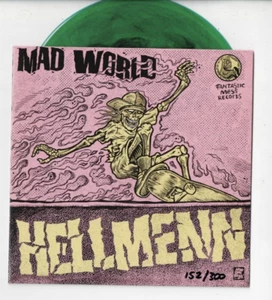 HELLMENN/SICK PUPPIES Mad World 7" VINYL w/PS AUSSIE PUNK HC Green Vinyl - Picture 1 of 2