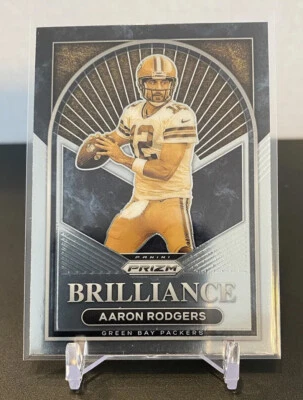 Aaron Rodgers 2022 Panini Prizm Football Brilliance #6 Green Bay Packers Insert - Image 1 of 2