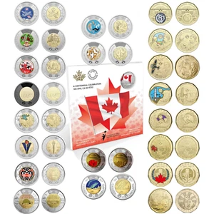 Canada Full Toonie & loonie set , 2017-2025 (40coins) + 🇨🇦CAN Flag Silver coin - Picture 1 of 1