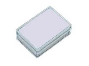 Lot de 10 boites/présentoirs en plastique 37 x 57 x 14 mm avec 1 mousse blanche - Foto 1 di 9