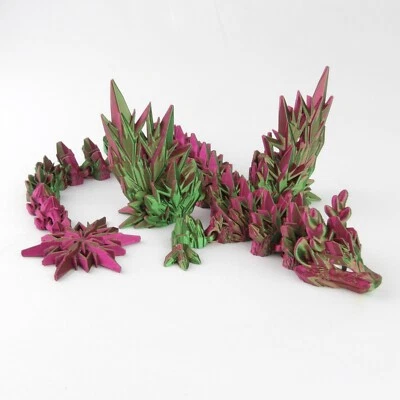 Dragão de Inverno Alado - Brinquedo Articulado Impresso em 3D - Presente Colecionável Fantasia Gelada - Imagem 1 de 4