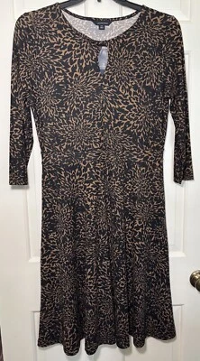 全新 Lands End 女式 M 10/12 修身喇叭裙 带绑带腰 — 第 1/4 张图片