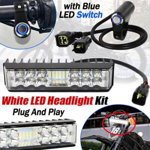 For Talaria Sting R MX4 White LED Headlight Light Bar Kit Plug N Play w/ Switch