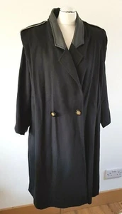 Chaqueta Abrigo Negra Vintage Años 80 ELECTRE Paris Mujer Extravagante Reino Unido 14 16 Talla Grande - Imagen 1 de 12