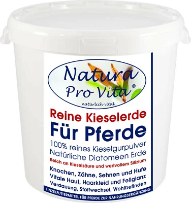 NATURA PRO VITA Kieselerde Pferd reine Kieselgur Silizium Verdauung Haut Fell (€19,95/kg) 1kg