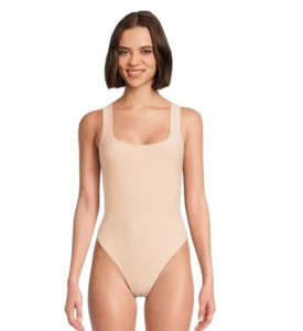 new No Boundaries Juniors Square Neck Bodysuit Dusky Taupe size L - Picture 1 of 6