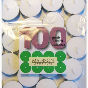 71 Votive Tealight Candles Unscented White Madison Luxury Home 1/4" T 1-1/2" W - Picture 1 of 4