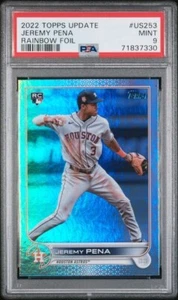2022 Topps Update Jeremy Pena #US253 Rainbow Foil PSA 9 - Picture 1 of 2