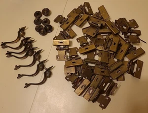 Keeler Vintage Brass cabinet 7, handles,7 knobs, 30 hinges b67 - Picture 1 of 17