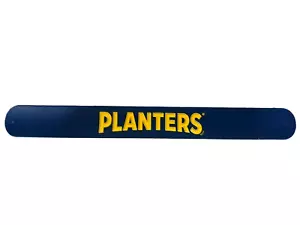 PLANTERS PEANUTS Neu Sammlerstück Retro blau & gelb Gummi Slap Armband - Bild 1 von 7