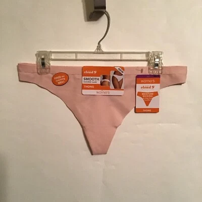 Warner's Cloud 9 Pink Smooth Invisible Look Thong Panty Womens Size 2XL/9 New - Image 1 of 4