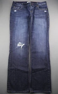 Women's Aeropostale Jeans Chelsea Boot Cut Distressed Stretch Size 11/12 (34x32) - Imagen 1 de 6