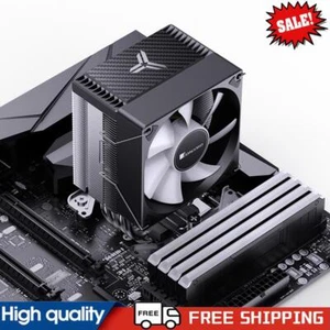 ARGB CPU Cooler Fan 4 Heat Pipe for INTEL LGA 1700 1200115X AM4 (Black 4 Pin) - Photo 1/10
