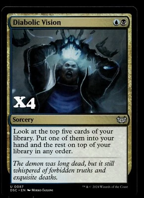 Diabolic Vision #87 MTG Duskmourn NM X4 - Image 1 of 3