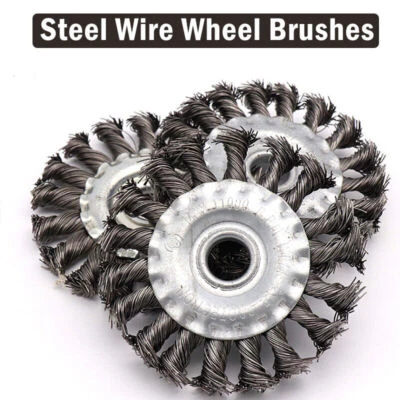 Stahl Drahtbürste für Winkelschleifer Scheibenbürste Ø 100 125 150 mm - Bild 1 von 4