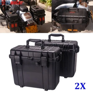 2X Alforjas Alforjas Alforjas Universal para Maletero Duro Motocicleta Para Harley Honda Yamaha - Imagen 1 de 12