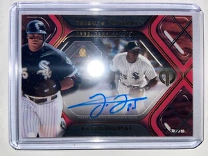 2022 Topps Tribute Frank Thomas On Card Autografo SSP #09/10 White Sox HOF Auto - Foto 1 di 2