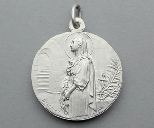 Französischer, antiker religiöser großer Anhänger. Heilige Philomena. John Vianney. Exbrayat - Bild 1 von 4