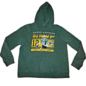 Felpa con cappuccio Green Bay Packers Aaron Rodgers uomo taglia large verde fanatici - Foto 1 di 7