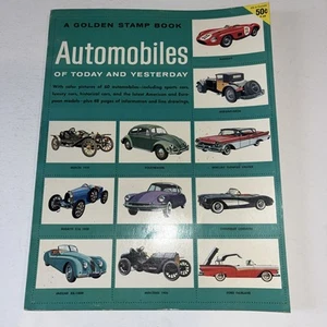 Vintage Golden Stamp Book Automobiles of Today and Yesterday 1957 Antique Cars - Picture 1 of 11