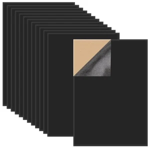 12 Self-Adhesive Felt Sheets for Crafts & Home Decor - Black - Picture 1 of 7