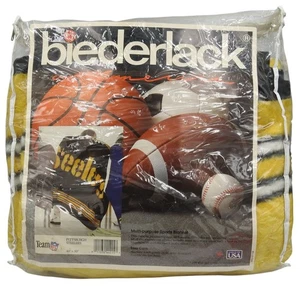Vintage 1989 Pittsburgh Steelers Biederlack Of America NFL Decke Überwurf 60x50 - Bild 1 von 4