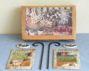 Longaberger basilico ed erba cipollina set regalo marcatore erbe cravatta in ceramica 32905 - Foto 1 di 8