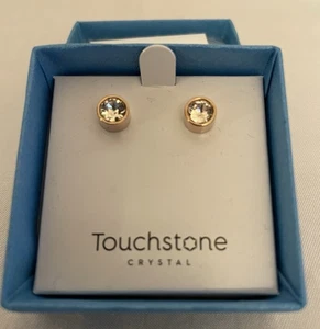 Pendientes Swarovski Touchstone Cristal Rosado Chapado en Iones Oro Rosa Nuevos en Caja 🎁 - Imagen 1 de 4