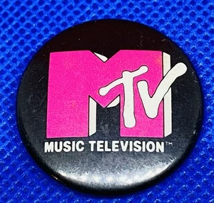 Vintage MTV Musikfernsehen Pinback Button Pin 1984 - Bild 1 von 3