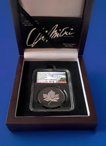 🇺🇸2025 Canada 1oz Silver $20 Elegant Maple Leaf Black Rhodium FR NGC PF70 #056 - Picture 1 of 7