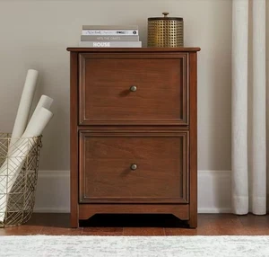 Home Decorators Collection Bradstone 2 Drawer Walnut Brown Wood File Cabinet - Picture 1 of 11