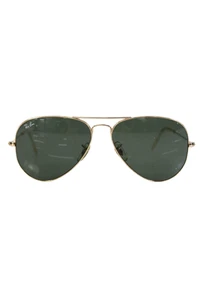 Ray Ban Womens Metal Frame Grey Lens Aviator Sunglasses Gold RB025 - Picture 1 of 6