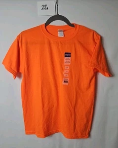 Gildan Heavy Cotton ORANGE Junge Mädchen T-Shirt Jugend Gr. L. Vorgeschrumpfte Baumwolle. - Bild 1 von 5
